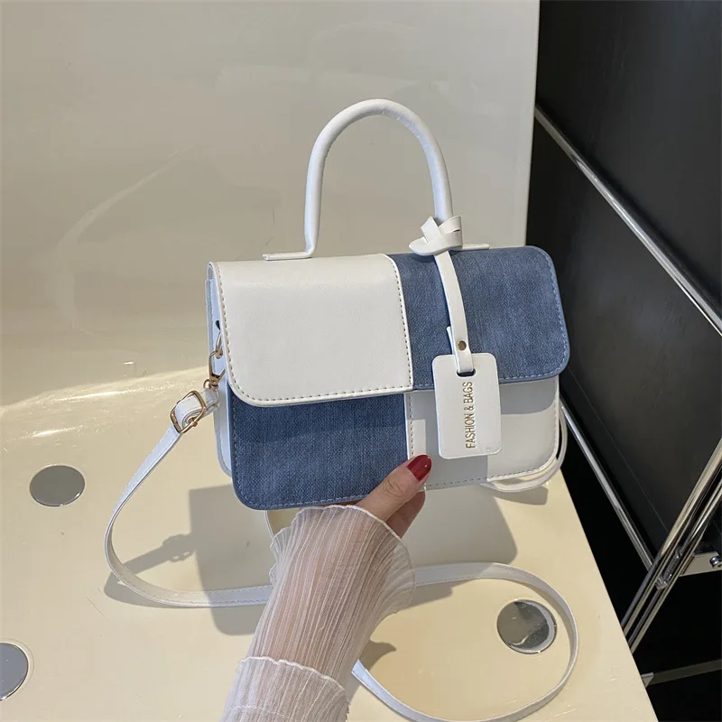 Wholesale Splice Shoulder Bags Fashion PU Leather Handbags