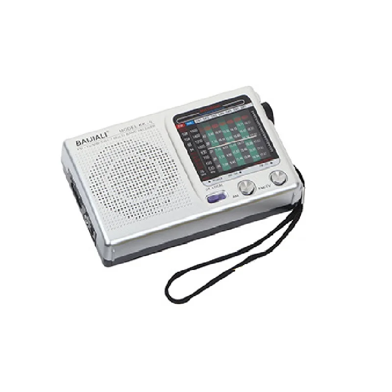 ラジオ・コンポ Radio Silver Multi-functional Portable Radio with Battery Power