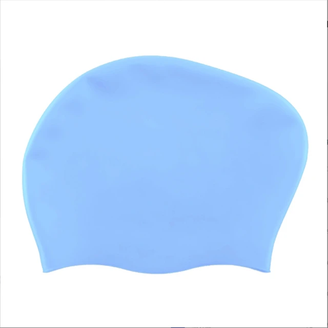 High elasticity plus size swimming cap waterproof non-slip long hair silicone swimming cap