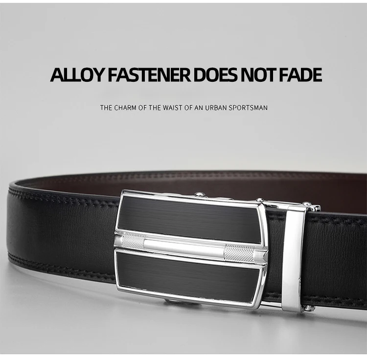 Luxury Male Belts Business Genuine Leather Ratchet Dress Belts Classics ...
