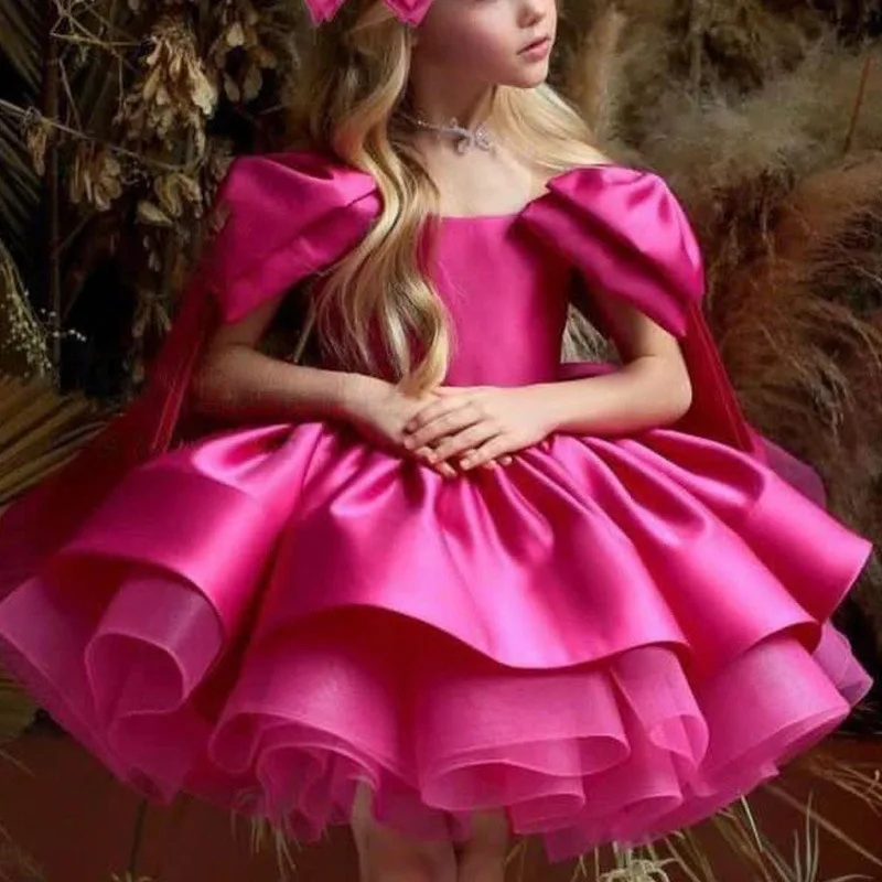 princess tutu dress for girl Pink Fairy Princess Birthday Costume w/Crown Wand Fairy Wings