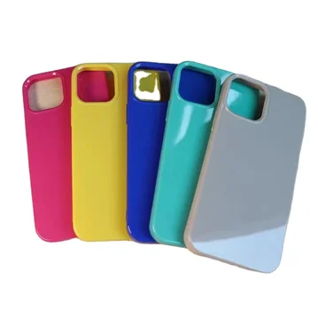 2023 INS Hot Sale High Quality Candy Colors Blank Soft TPU Jelly Glossy Phone Case for iPhone x xr xs 11 12 pro max