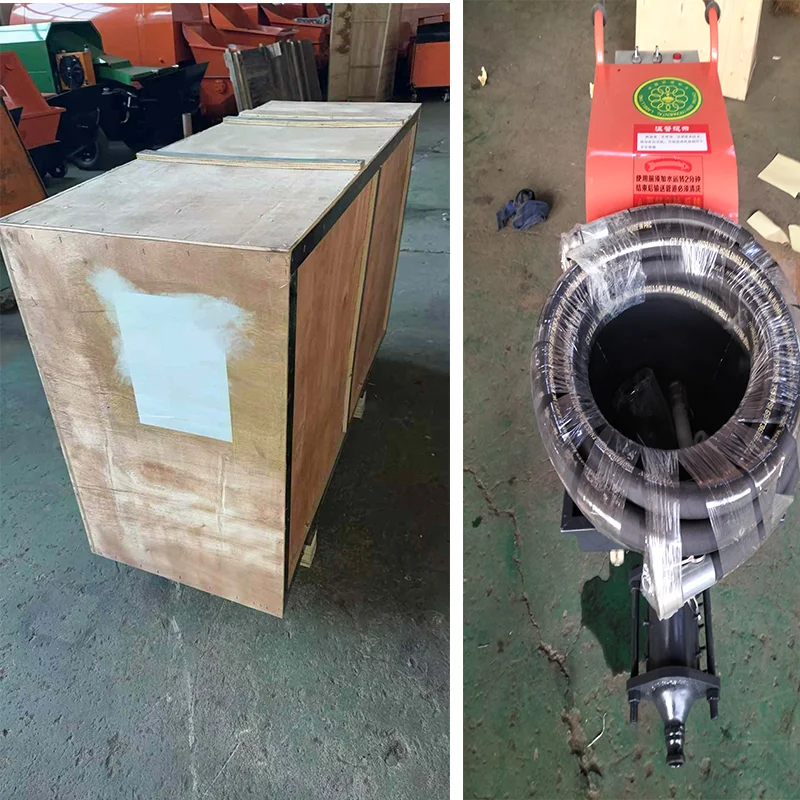 Automatic Wall Cement Mortar Plastering Machine Mortar Plaster Sprayer With Srcew Pump