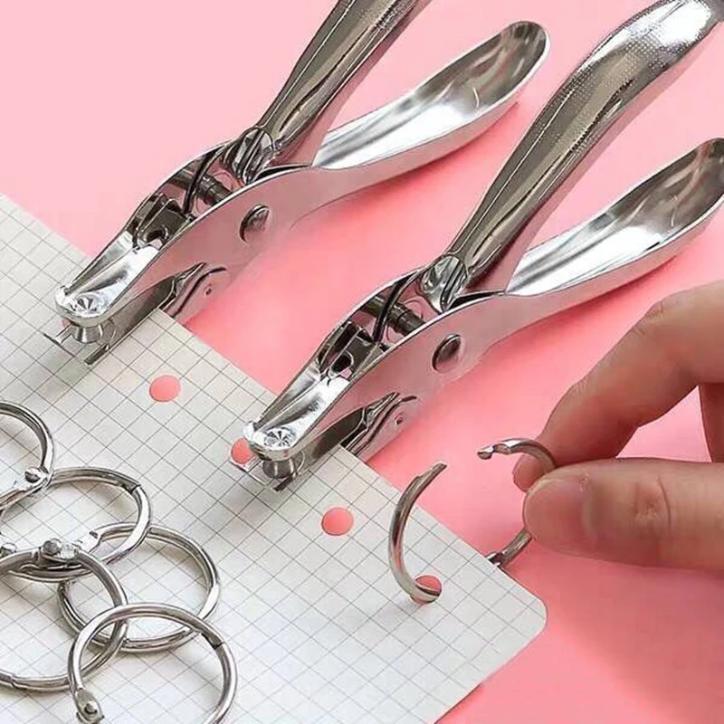3mm 6mm Punching Machine Stationery Single Hole Punch Pliers Manual Paper Mini Round Hole Puncher