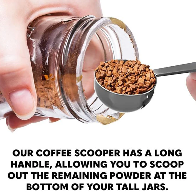 Custom LOGO 5ML 10ML 15ML 20ML 30ML Coffee Measuring Spoon Long Handle 1/2 Coffee Measuring Tablespoon Long Handle Coffee Scoop