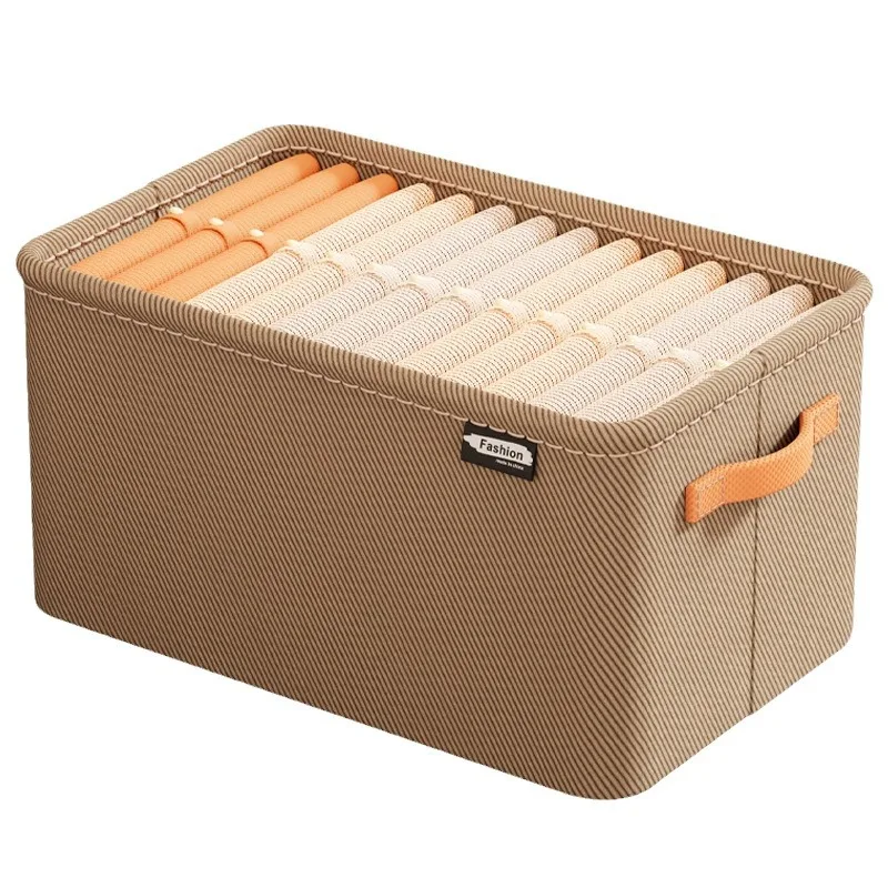 Organizador De Maquillaje TheWarmHome Canasta De Tela Plegable