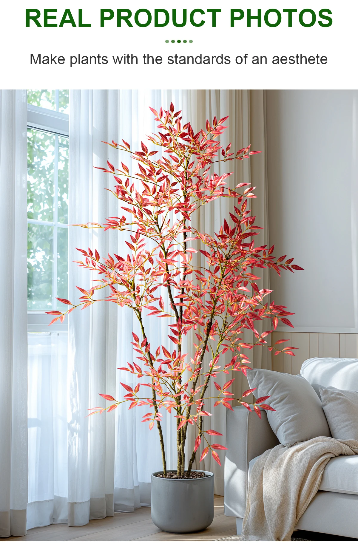 product nantian 6ft indoor large floor bamboo simulation potted faux tree plastic artificial plants for living room decoration birthday-11