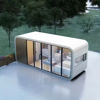 Wholesale Luxury Expandable Container Portable Prefabricated Light Steel Prefab Capsule House Futuristic Tiny Home Bedroom