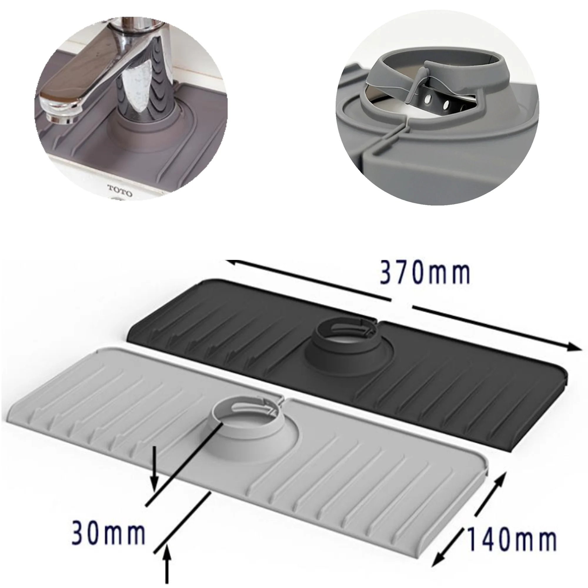 2022 защита от брызг на кухонную раковину в ванную комнату толстый силиконовый смеситель для раковины коврик