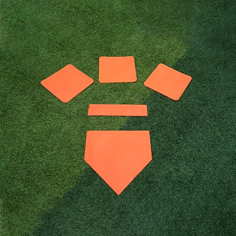 Custom Color Rubber Baseball Bases 5 Piece Base Baseball Throw Down Set