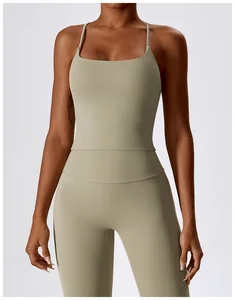 TOPKO Women's New Beautiful Back Yoga Top Sports Vest  Wear Sports Bra Running Fitness Vest