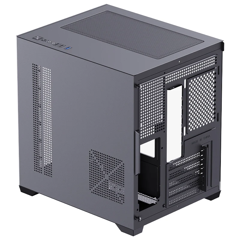 SNOWMAN 049 Mid Tower Gaming PC Case ATX Form Tempered Glass Air Flow Liquid Cooler Supp aperçu 2