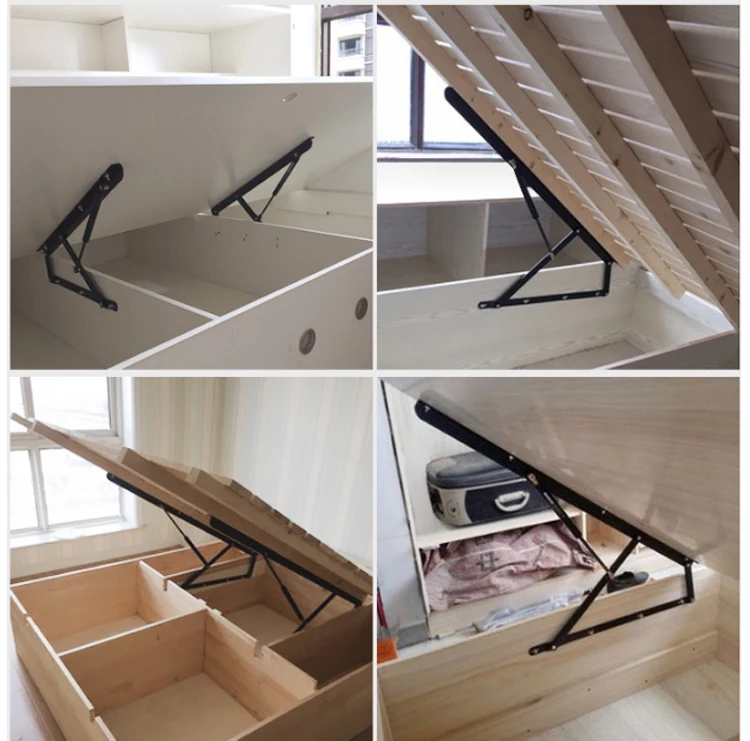 Space Saving Bed Frame With Storage And Lift Up System Gas Spring Bed Lifter Mechanism Products