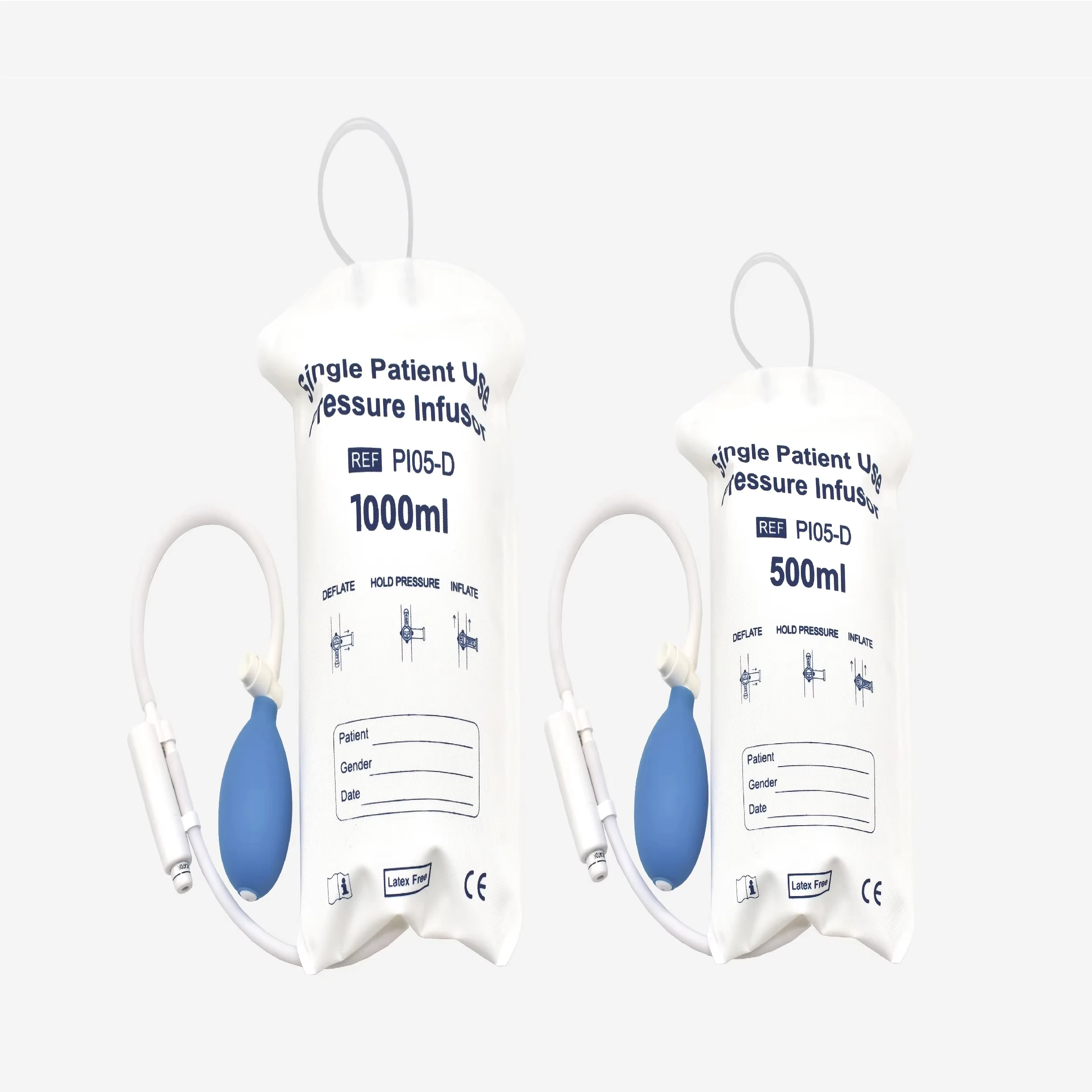 Disposable 500ml 1000ml 3000ml Pressure Infusor Bag With Infusion Pump