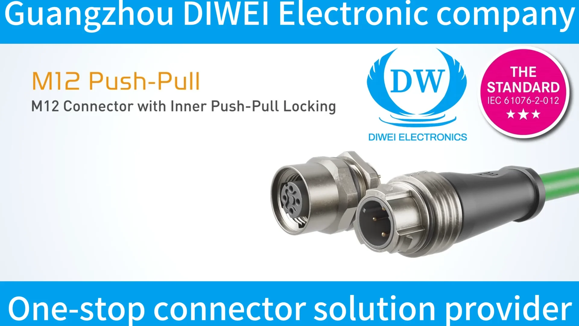 Push Pull Self Lock M12 A Code 5 Pin Right Angle Sensor Connector Plug