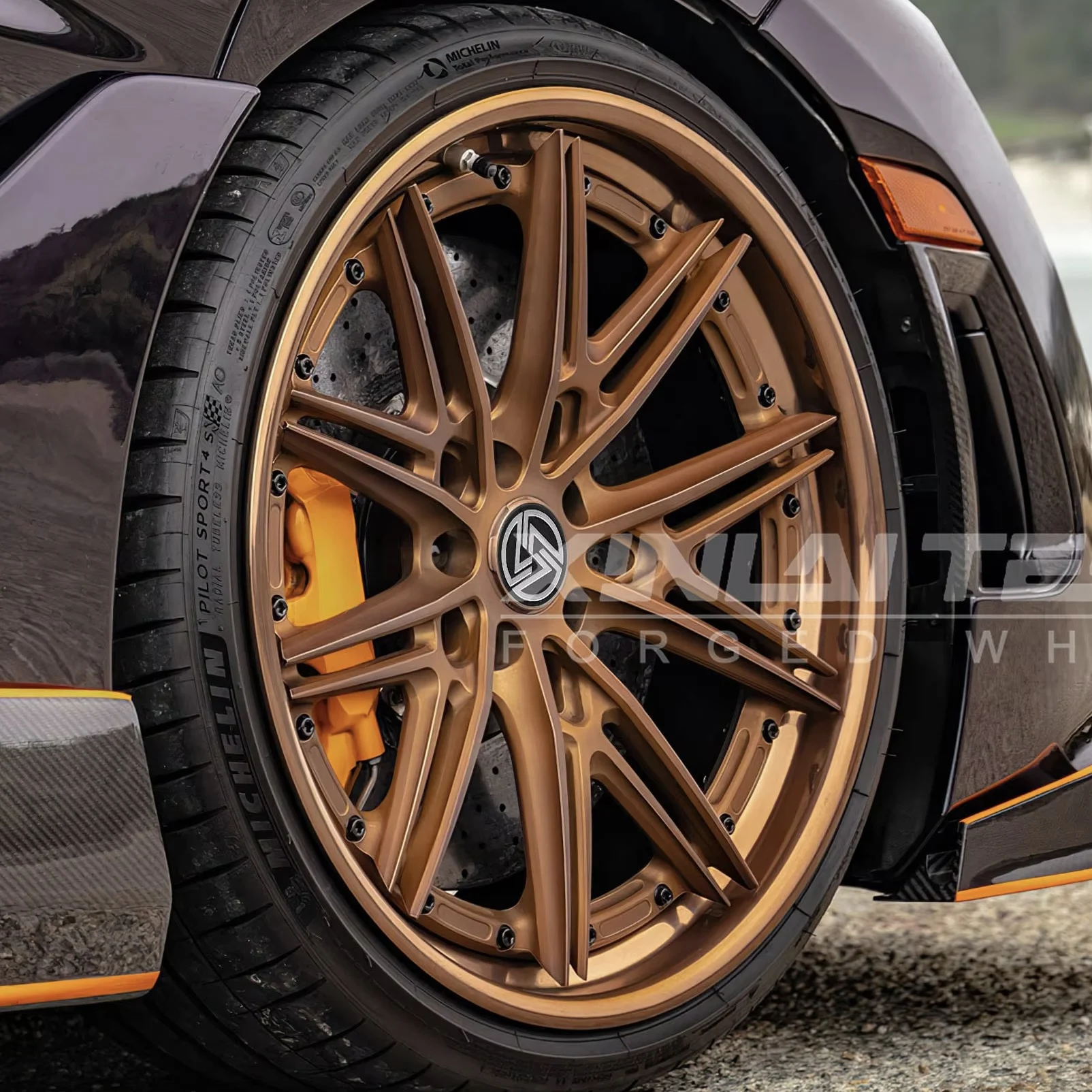 XL Custom Bronze Forged Alloy Wheels 2-Piece/3-Piece Multi-Spoke Rims for Luxury Sports Cars Performance Wheels - Image 2