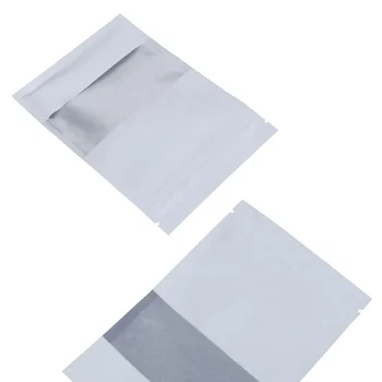 Custom Logo Print Clear Dental Aligner Bag Aluminium Foil Mylar Flat Ziplock Bag Sachet with Window