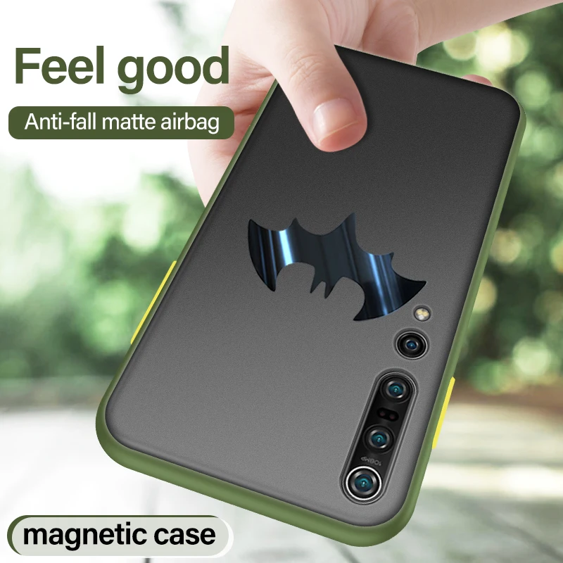 thin and light magnetic metal bat matte pc phone case for xiaomi