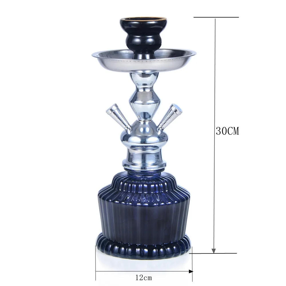 Kuke Odm Sisha Double Pipes Portable Glass Electric Hookah Shisha Iron