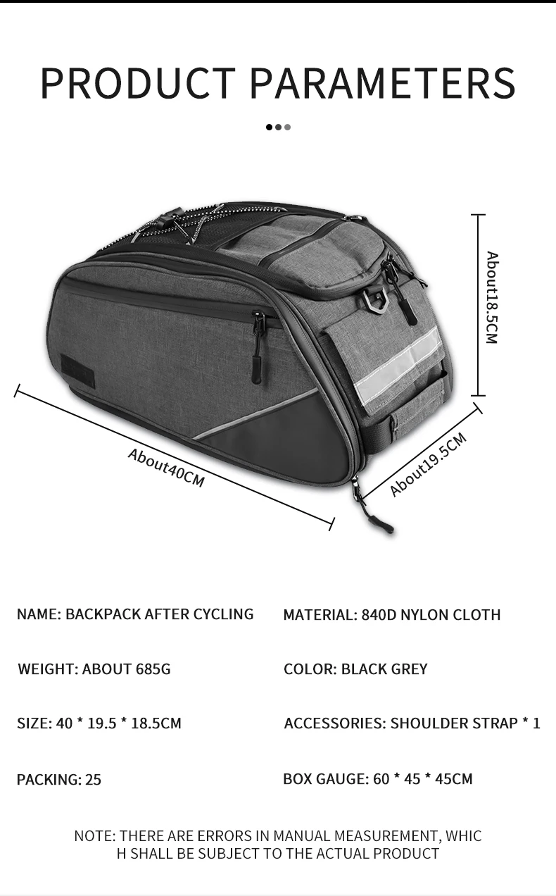 Large Capacity Road Bicycle Rear Pannier Bag Riding Satchel Waterproof Bike Travel Bag Buy