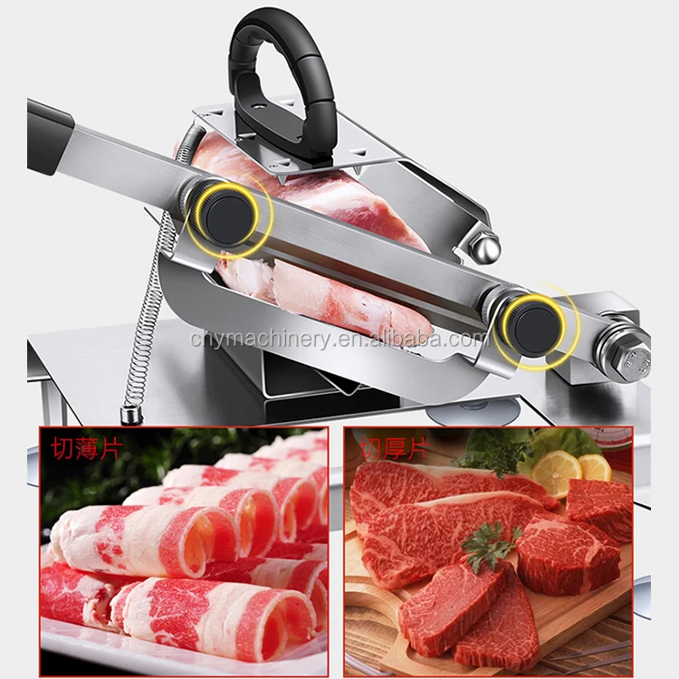 Stainless Steel Frozen Meat Slicer / Manual Frozen Meat Slicer / Mini