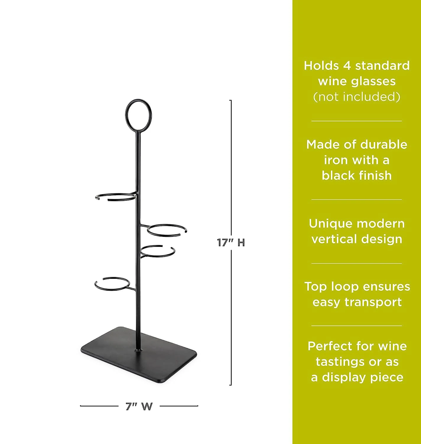 RUIMEI Cocktail Tree Cocktail Glass Display for 4 Glasses Gin Tree for Drinks Presentation at Parties  Weddings and Events