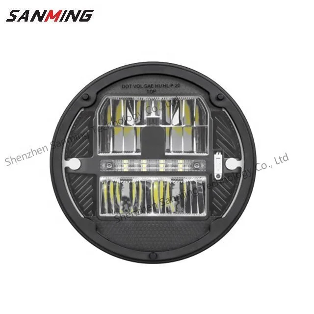 Dot Heated Led Snow Plow Light 7inch Led Combination Driving Headlight