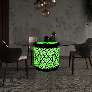 Glowing LED Furniture Waterproof LED Coffee Table Living Room Furniture Remote Controlled Color Changing