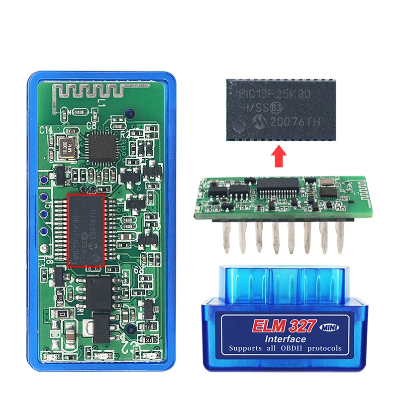 Diagnostic-tool OBD2  V1.5 with PIC18F25K80 Chip Bluetooth 3.0 for Android 