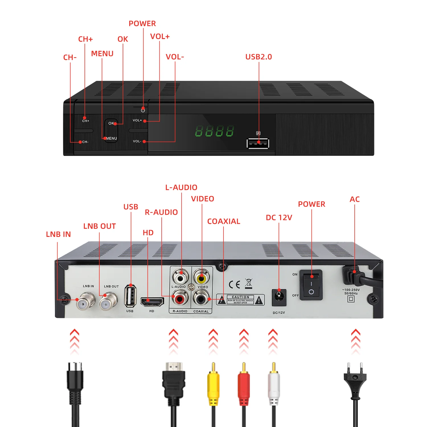 DVB T2 S2 Strong Digital Combo Decoder Free to Air Set Top Box Satellite TV Receiver Set Top Box