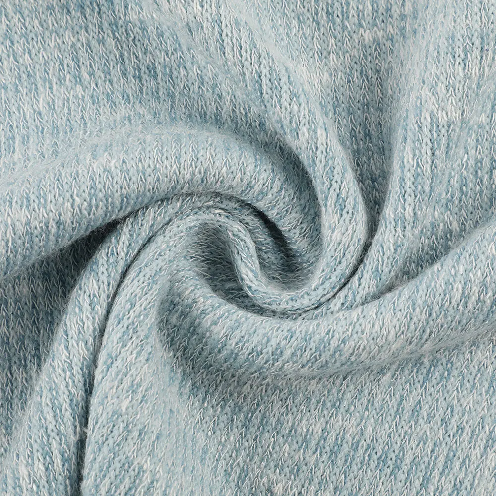 
 Quality assurance trendy custom recycled stretch hacci sanded rayon poly knit fabric  