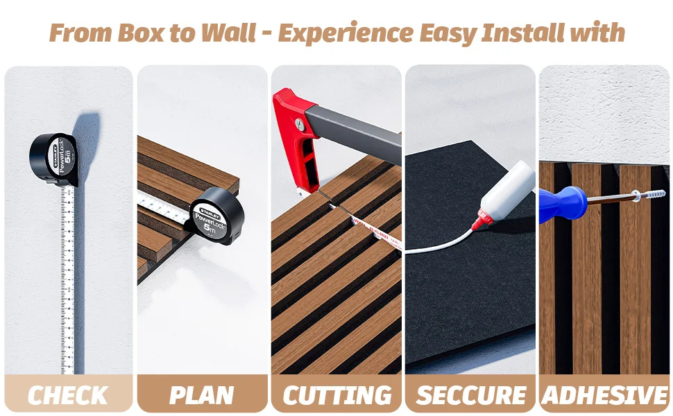 Modern Designed Wooden Acoustic Slat Wood Panels Decorative Sound Absorbing Noise Panel for Hotel/Apartment Interior TV Wall factory