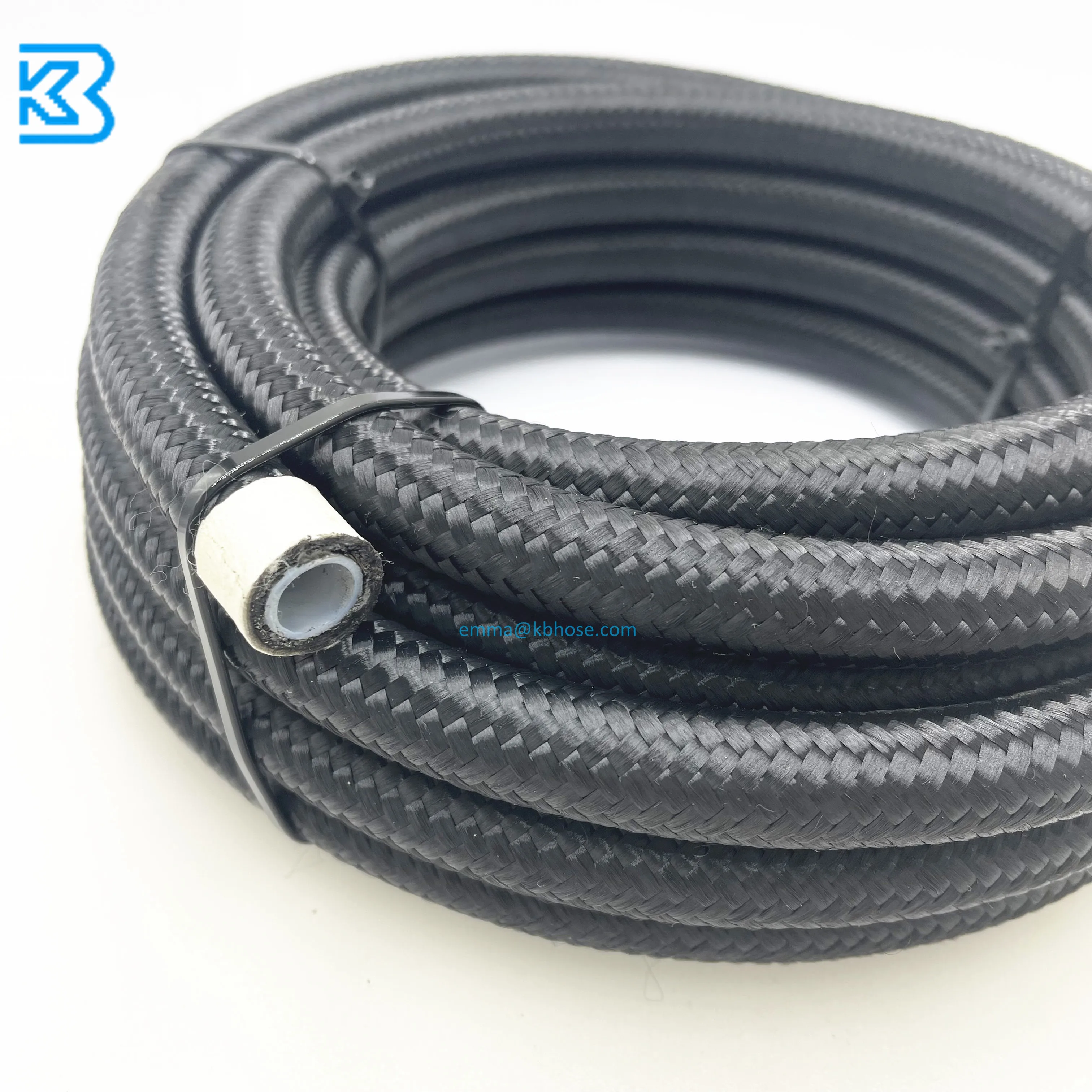 Performance An8 8an Black Nylon Stainless Steel Braided Ptfe E85 Oil