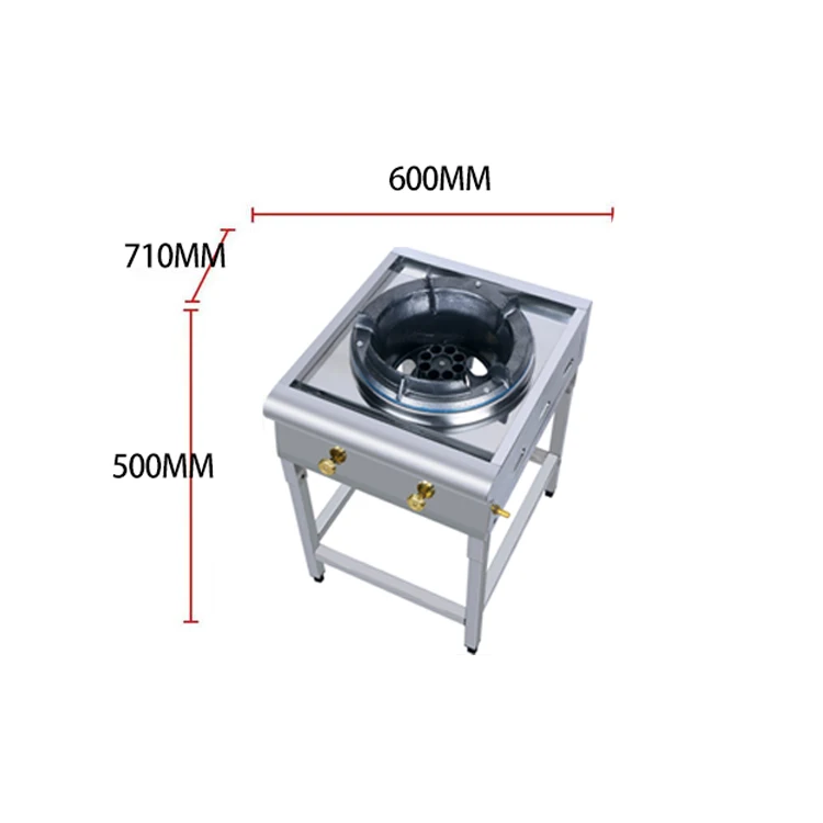 China Factory Strong Flame Gas Stove Stainless Steel Body Cast Iron Burner