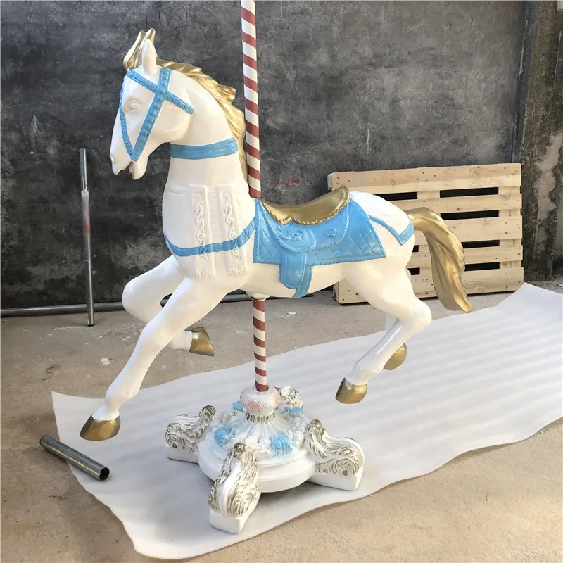 Indoor and Outdoor Resin Fiberglass Carousel Horse Statue
