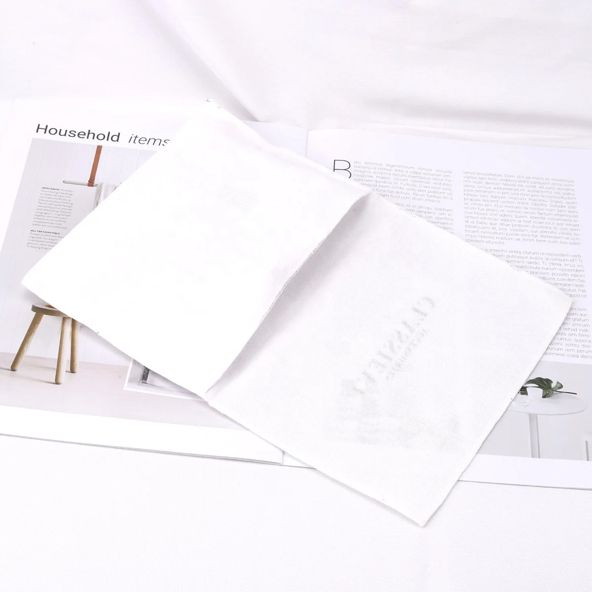 Hot Sale Cotton Twill Fabric Envelope Mirror Comb Packaging Bag Custom