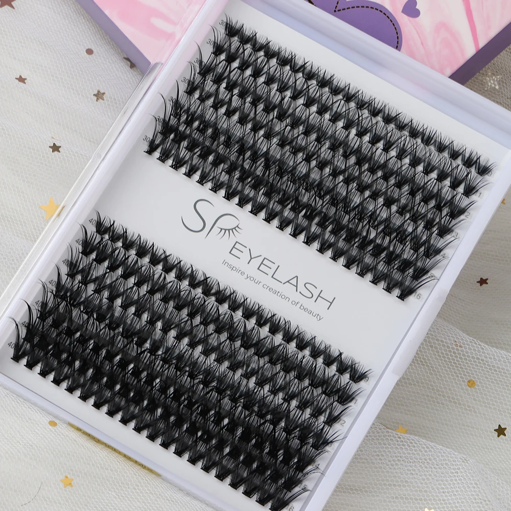 Sp Eyelash Cluster Lashes 240pcs 30d 40d 50d C D Curl Long Individual Lashes Mixed Tray Diy Lash 8291