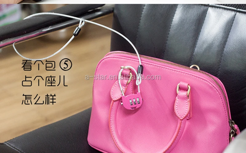 Luggage high carbon pvc steel wire hose lock safety rope lanyard cable anti theft Security Wire cables
