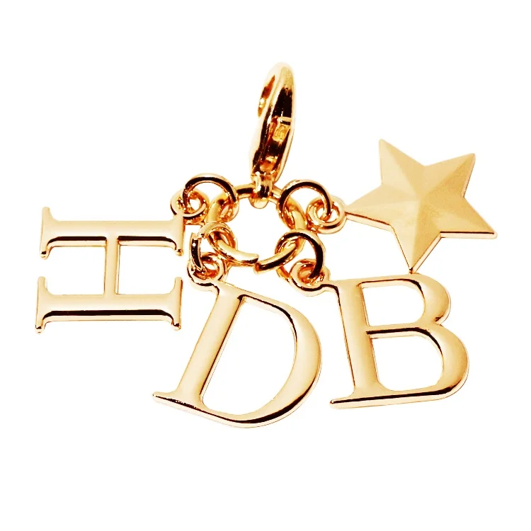 Factory Made Keychain Metal Label Accessory Custom Gold Letters hang Tags Alloy Handbags Metal Chain Plate Logos for Suitcase