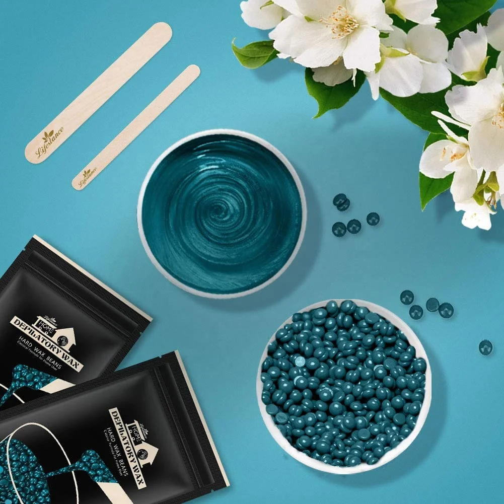 Wax Care Hard Wax Beads Hair Removal Set Natural Rosin Beeswax Anti-allergy Quick Melt 5-7 Seconds OEM/ODM Brazilian Legs Body