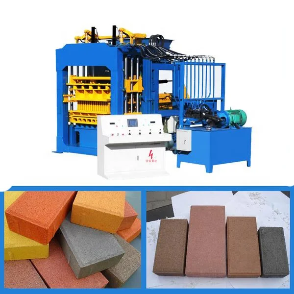 Hollow Brick Making Machine Latest Shape Blocks Concrete Machine Make Interlocking Floor Press to Make Bricks Bamboo Pallets