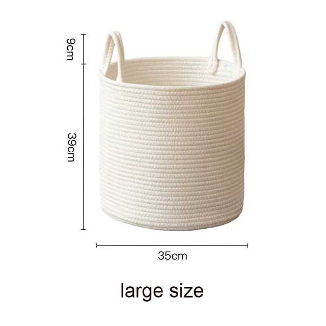 Durable Rope Woven Clothes Storage Basket Toy Storage Containers for Baby Simple Fashion Box Multi-functional Closet Bins