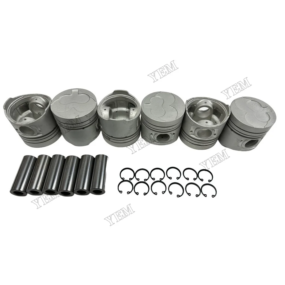 For Nissan SD33 Cylinder Piston With Pin Cir-Clip Engine Parts Engineering Machinery Part
