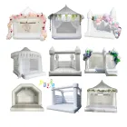 Commercial Outdoor Party Rental Inflatable Bouncer White Bouncy Castle Wedding Inflatable Castle White Bounce House