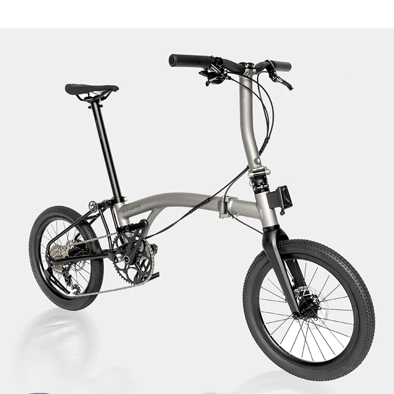 Aceoffix D10 三つ折り自転車 18 インチ 10 スピード油圧ディスク