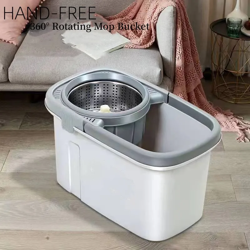 Microfiber Rotating Spinning Mop Rotatable Adjustable Easy Cleaning Floor Magic 360 Degrees Spin Mops and Bucket Set