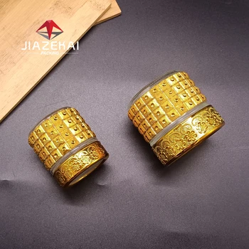 50G 100g Gold Glass Can Jar with Screw Plastic Metal Cylinder for Saffron Cosmetic Food Skin Care Face & Eye Cream Storage
