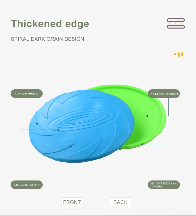 Многофункциональная миска для собак на заказ, бутылка для воды и обучающие игрушки, мягкий летающий диск из ТПР