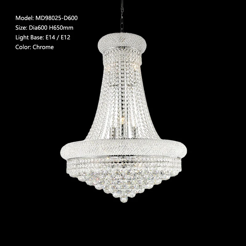 MEEROSEE Crystal Luxury Modern Pendant Light Luxury Modern Round Hanging Lamp Modern Luxury K9 Crystal Chandelier MD98025