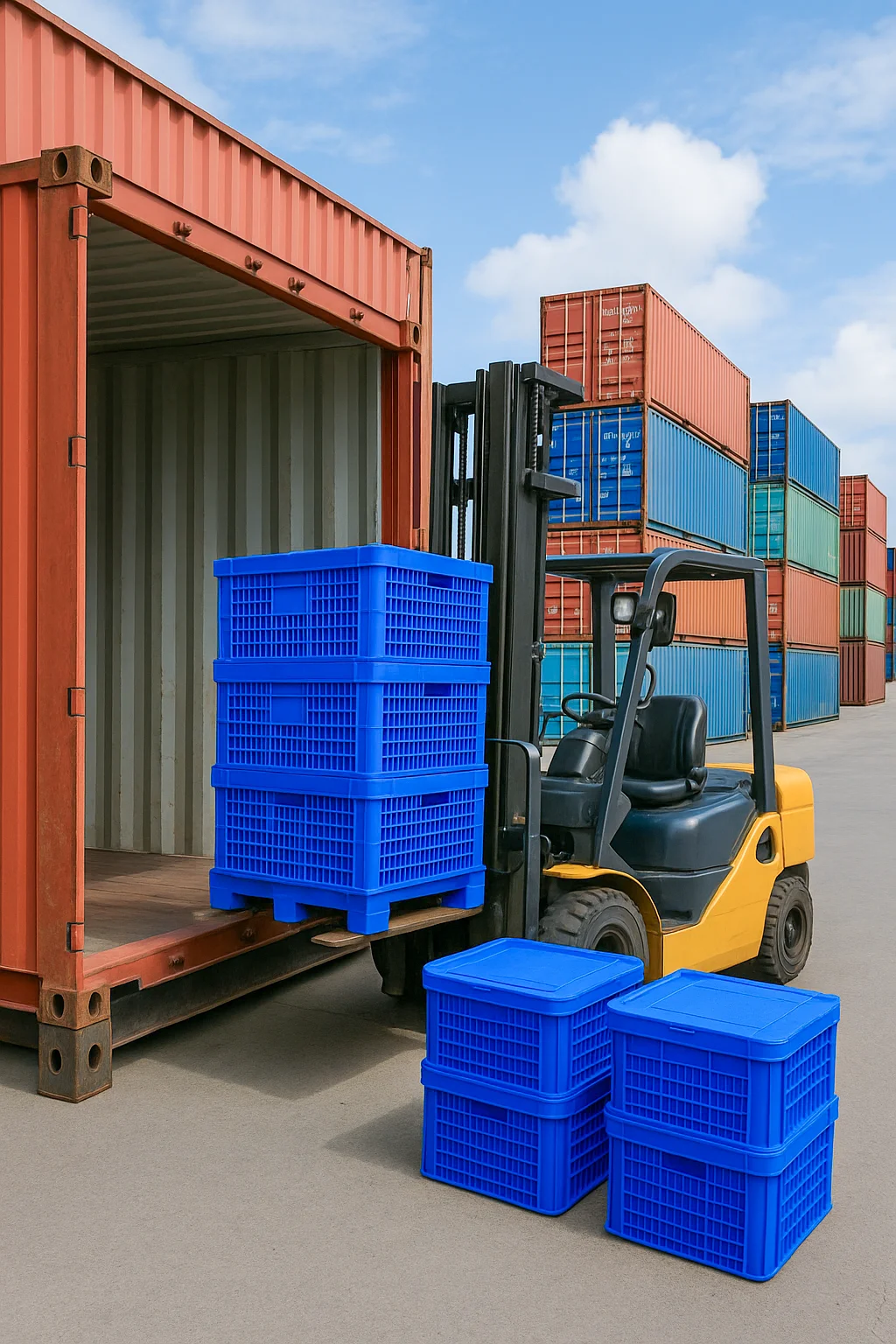 Foldable Stackable PP Recyclable Plastic Crate Box Containers for ...